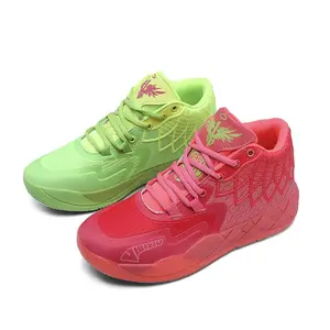 Men's Basketball Shoes Sneakers, High-Top Shoes Training Shoes, Athletic Footwear Casual Footwear, Breathable Knit Upper Non-Slip Traction Outsole, Hot Pink Gradient Aesthetic Bold Texture Detail Vibe Sports Footwear for Basketball & Daily Wear