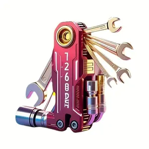 New Multifunctional Folding Screwdriver Set Wrench Universal Hexagon Screwdriver for Home Car 16-in-1 Random Color Style Multitool