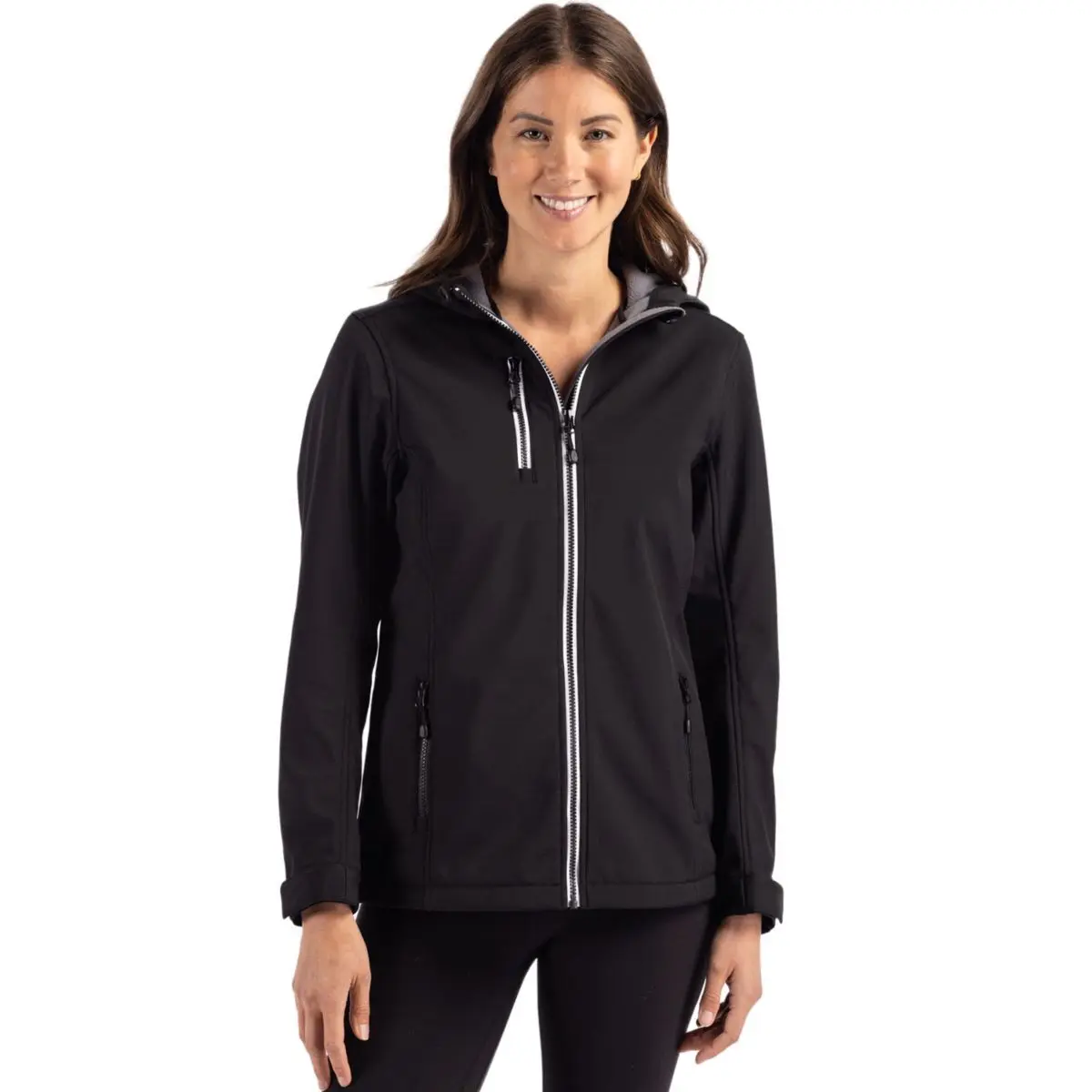 Clique Telemark Eco Stretch Softshell Full Zip Womens Hooded Jacket