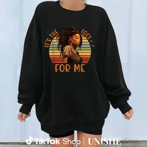 Black American African Girl Sweatshirt Featuring 100% It’s the Locs For Me Afro Hair
