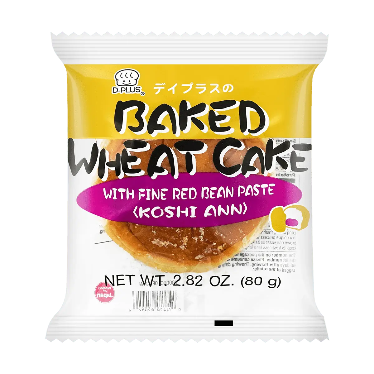 D-PLUS Natural Yeast Bread with Sweet Red Bean Paste, 2.82oz D-PLUS Natural Yeast Bread with Sweet Red Bean Paste, 2.82oz