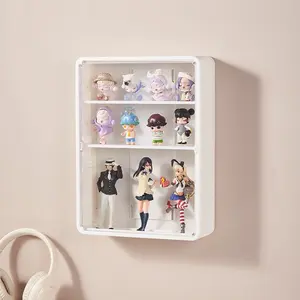 New Bubble Mat Storage Box Wall-Mounted Blind Box Organizer Transparent Figure Hanging Cabinet Display Case Decorative Shelf