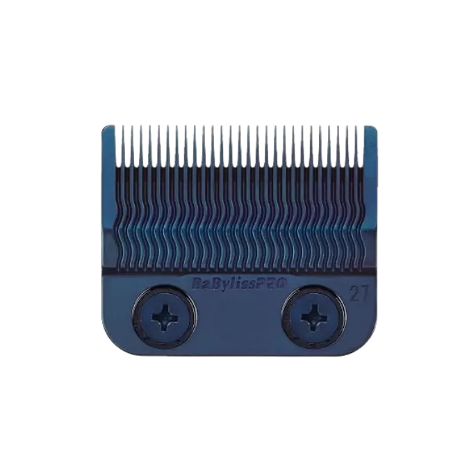 BaBylissPRO Blue Precision Fade Clipper Blade (FX8027BL) for Hair Styling, 27-Teeth Angled Blade for Precise Trimming & Fine Detailing