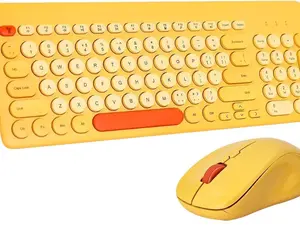 Arcwares Wireless Keyboard and Mouse Combo - Cute 2.4G Ergonomic USB Keyboard - Compact Design for Home and Office Use