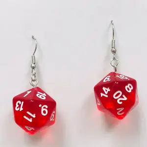 20 sided dice earrings