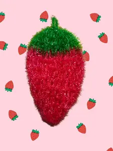 Zestie Besties Fruit Suds Sponges - Hand-Sewn Eco-Friendly Lemon & Strawberry Designs 6" x 5" Tough on Mess Gentle on Surfaces Lint-Free Reusable Kitchen Cleaning Tools