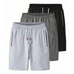 3-Pack Men's Summer Shorts with Elastic Waist - Easy Wear for Beach & Outdoor Activities - Versatile Comfort for Every Occasion Plain