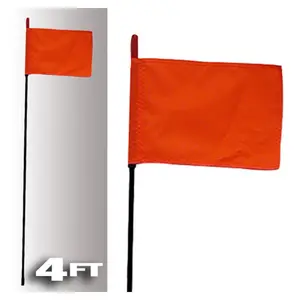 FireStik Fire Stick with Orange Safety Flag - 4FT Multiple Colors, Oxford Polyester, Flag is Removable and/or Replaceable