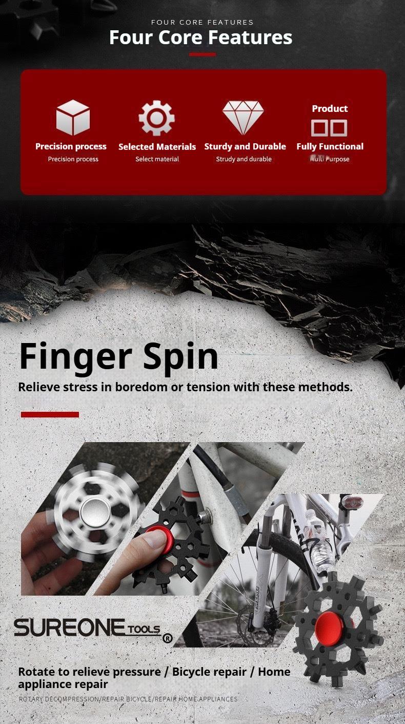 28 in 1  Snowflake ShapedMultitool, Portable Snowflake Wrench,Multifunctional Bottle Opener & ScrewdriverSet, Suitable for Camping, OutdoorMultifunctional Tools  Stress Relieving Toy.