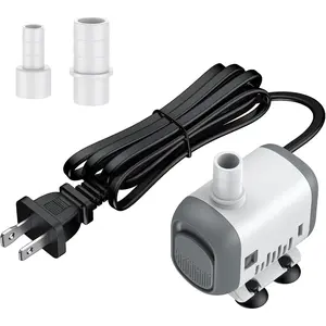 Small Fountain Pump, 130 GPH Submersible Water Pump for Fountain, 8 W Mini Water Pump with 2.6 ft. High Lift, Quiet Water Pump for Aquarium Fish Tank & Waterfall