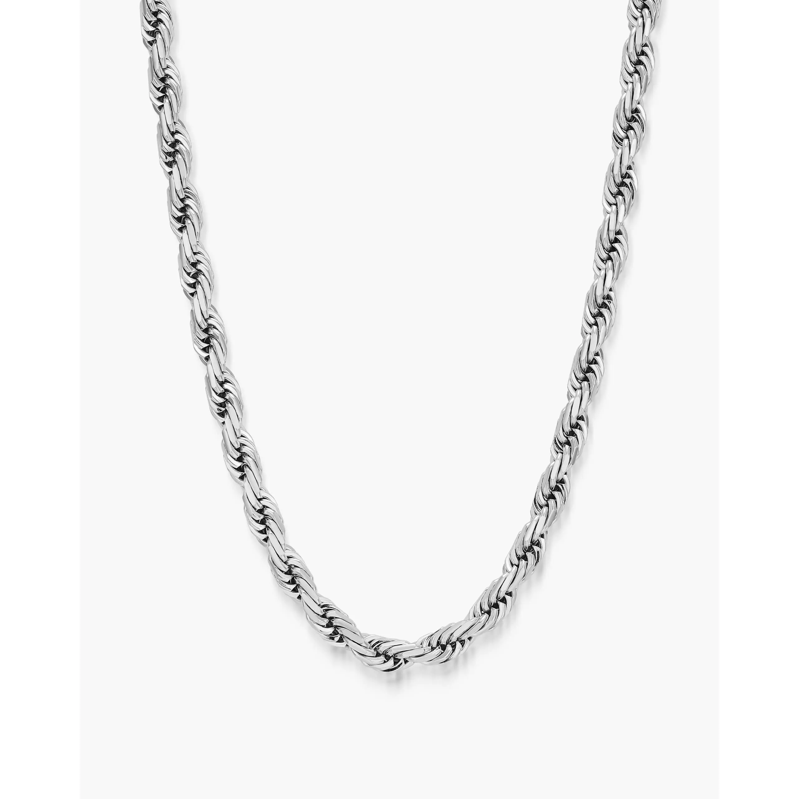 JAXXON Youth Rope Chain 5mm - Silver - Waterproof - Box Clasp