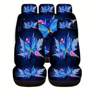 Universal Car Seat Covers, Butterfly Print Thick Fabric, Fits Tesla Model Y, Small Cars, Suvs, Halloween Christmas Gift, Seat Protectors Cushion