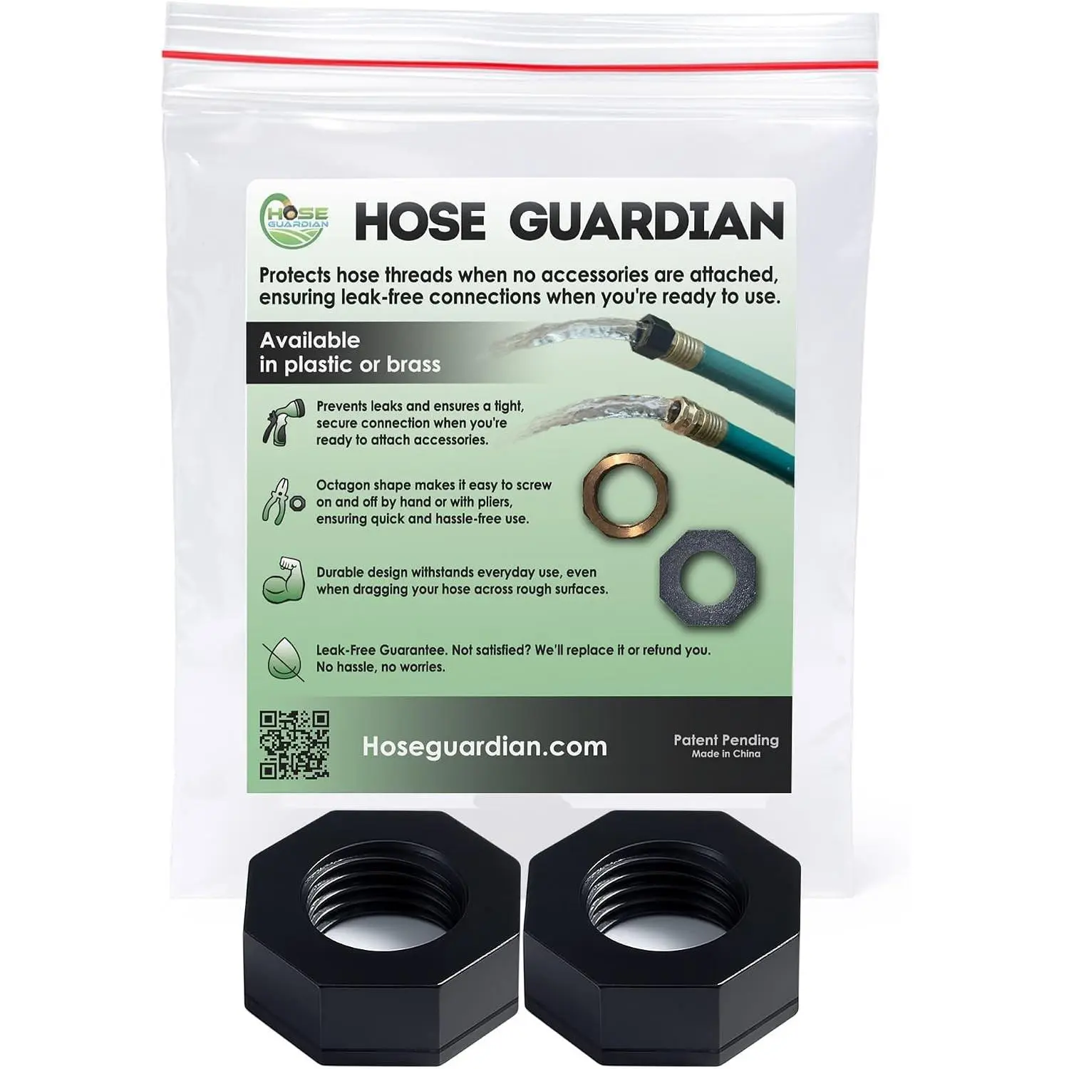| Open End Garden Hose Thread Protector Cap – Plastic End Cap for 3/4″ Threads - Leak-Free, Crush-Resistant Female End Plug – Protects Threads When Not in Use (2-Pack)