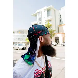 Trader Durag Silky  Print Du Rag- Premium Quality-Wave Cap