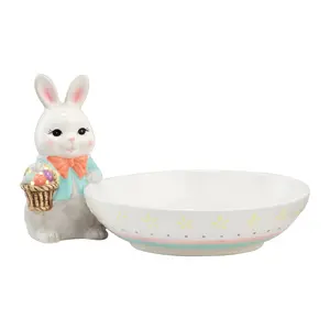 Mr. Cottontail Ceramic Bunny Candy Dish