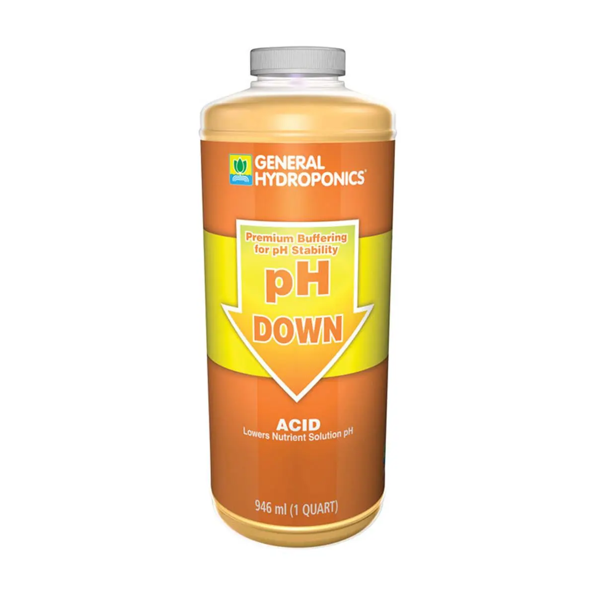 212 MAIN General Hydroponics 1 Qt. pH Down Acid Nutrient Solution, Pack of 12, Effective pH Control