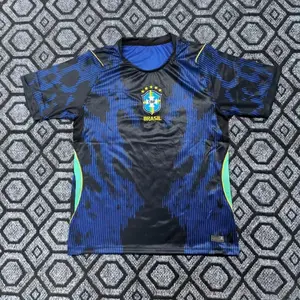 Bz 2026 Black Blue Football Jersey – CBF Crest Soccer Shirt, Lightweight Breathable Fan Version, Stylish Modern Bz Kit