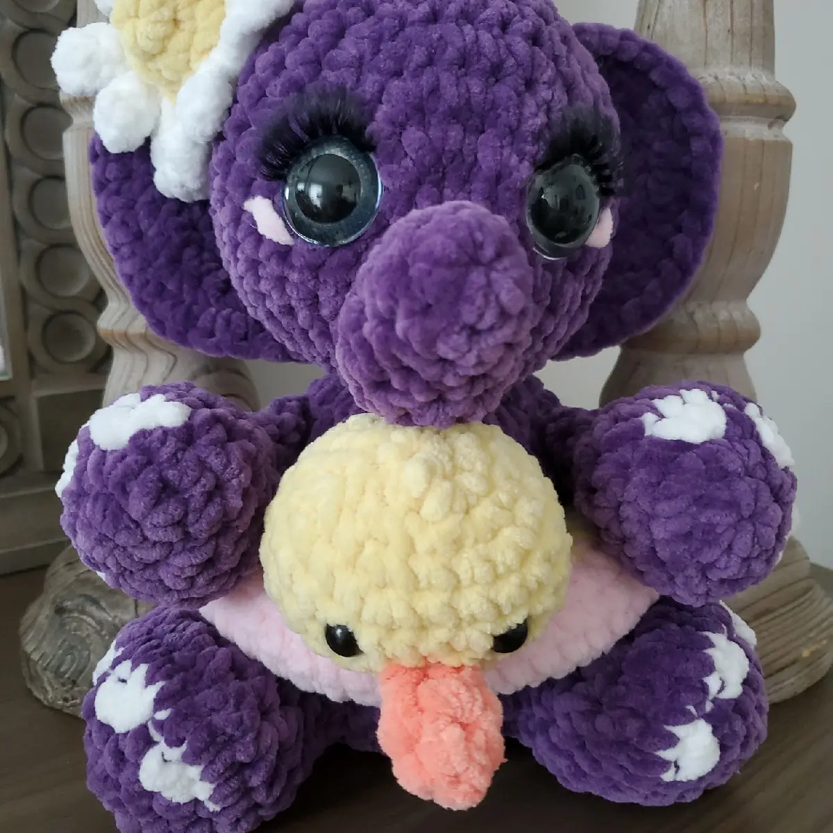 Purple Elephant With Floatie