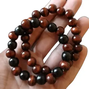 Wooden Bracelet for Men - Natural Wooden Bead Design Accessory