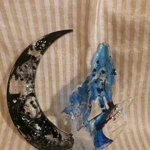 Howl at the Moon Wolf and Moon Sun Catcher - Decorative Ornament