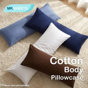 NTBAY Cotton Body Pillowcase – Soft Breathable Body Pillow Cover with Envelope Closure, Wrinkle-Resistant