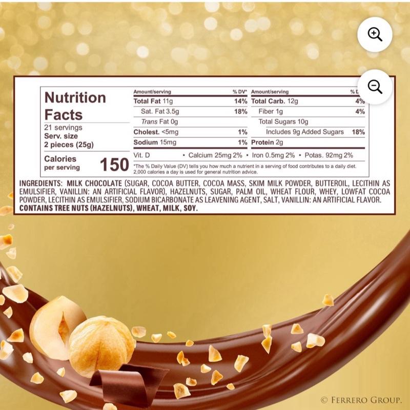 Ferrero Rocher Premium Milk Chocolate Hazelnut, 48 ct.