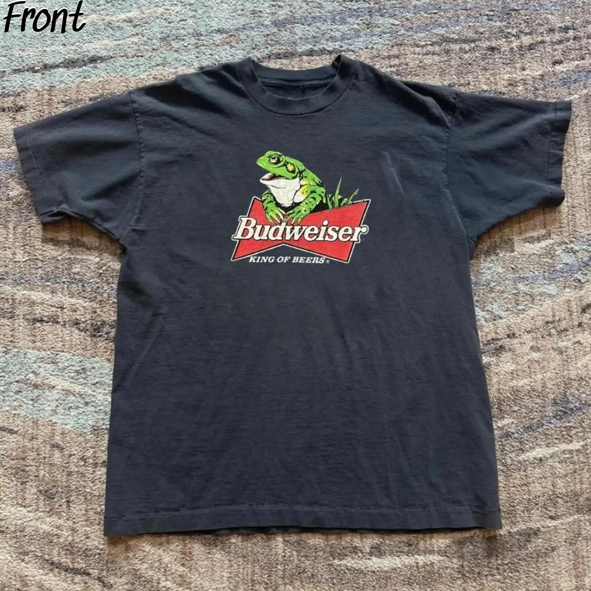 Vintage 90s Budweiser Frogs by Stanley Desantis Graphic Tee, This Buds For You Shirt, Y2K Grunge Gothic Tees, Aesthetic Shirt, King of Beers Merch, Funny Drinking Shirt, Gen Z Humor Tee, 100%25 Cotton Lightweight Shortsleeves, Perfect Gifts for Beer Love