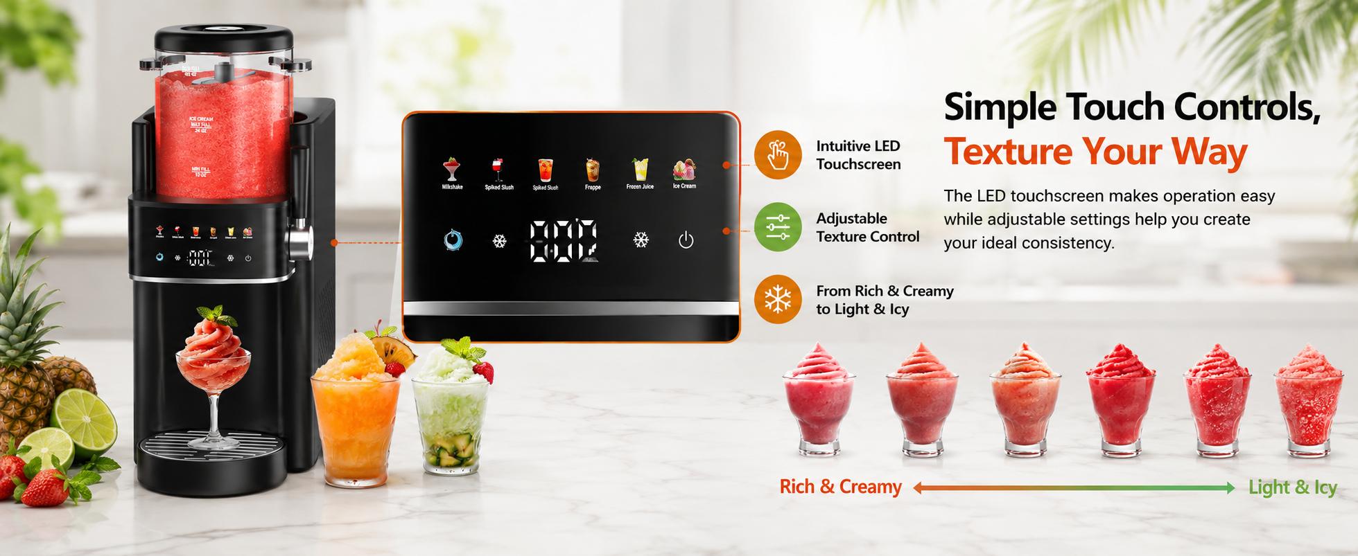 S1 Slushie Machine & Ice Cream Maker – Make Frozen Margaritas, Frappés & Ice Cream at Home | Fast Cooling, Easy Clean, Summer Party Essential S1 Slushie Machine & Ice Cream Maker – Make Frozen Margaritas, Frappés & Ice Cream at Home | Fast Cooling, Easy Clean, Summer Party Essential