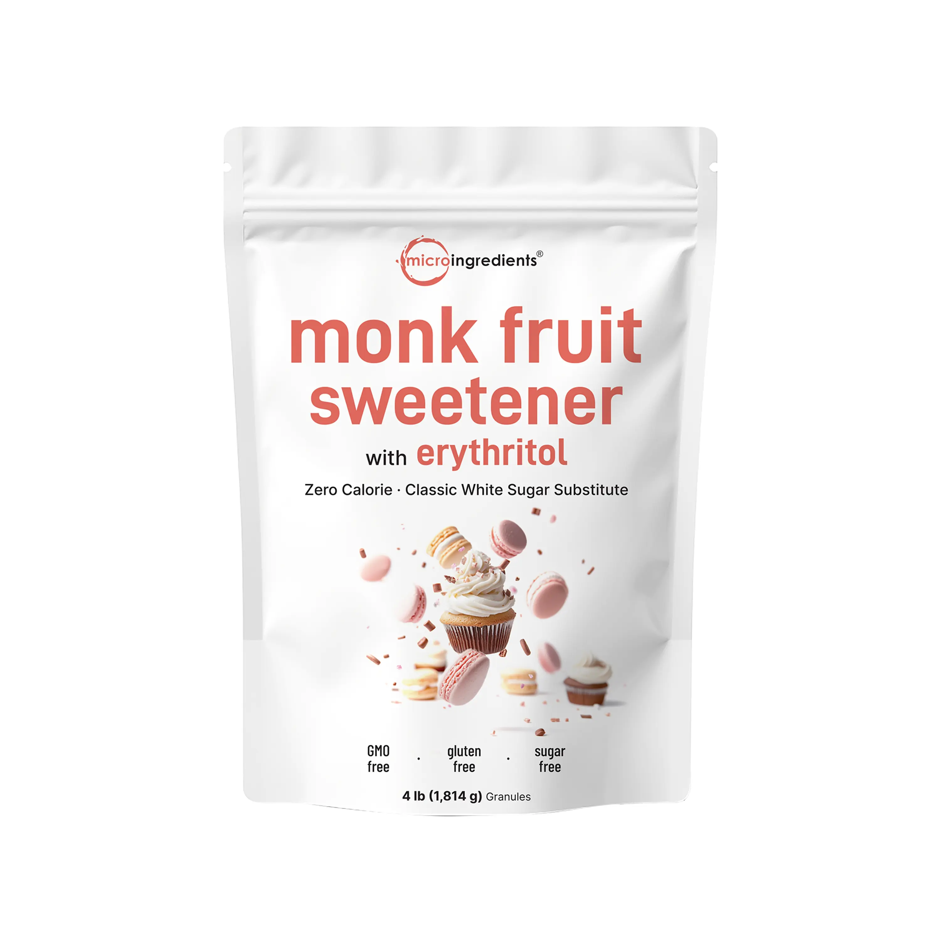 Micro Ingredients Monk Fruit Sweetener Granules, 4lb Natural Flavor Micro Ingredients Monk Fruit Sweetener Granules, 4lb Natural Flavor