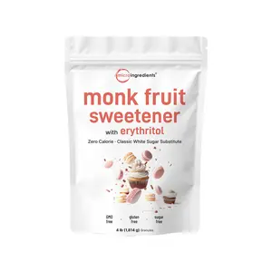 Micro Ingredients Monk Fruit Sweetener Granules, 4lb Natural Flavor