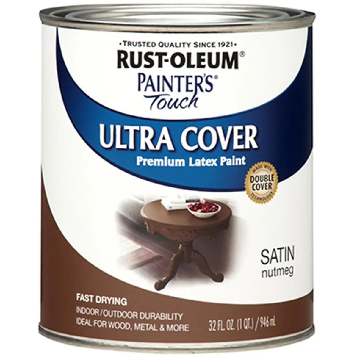 Rust-Oleum 240284 Painters Touch Ultra Cover Nutmeg Satin Latex Car Paint Care Solution - Excellent Color Retention, Fast Drying, Smooth Finish
