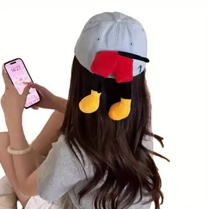 1 Mickey and Baseball Cap - Cute Cartoon Design, Lightweight Snapback Hat with Curved Brim, Black & White Options, Perfect Outdoor | Cartoon Character Hat for Women's Golf Outfit Accessories > Lightweight Hat