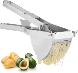 Stainless Steel Potato Masher, Extra Large Capacity Ricer for Mashed Potatoes, Ergonomic Comfort Grip,Professional Kitchen Tool for Creamy Mashed Vegetables