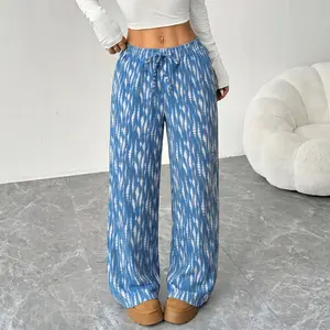 Summer women’s pants — women’s outdoor casual wear, elastic-waist loose fit, versatile wide-leg pants, essential long pants for weekend getaways