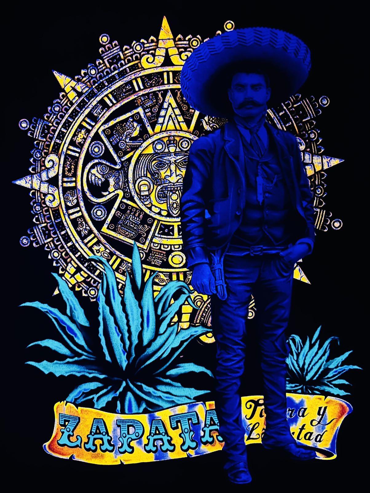 Emiliano Zapata Men's Wear T-shirt Neon Design - Authentic Men's Top - Menswear Stylish Tshirt Emiliano Zapata Men's Wear T-shirt Neon Design - Authentic Men's Top - Menswear Stylish Tshirt