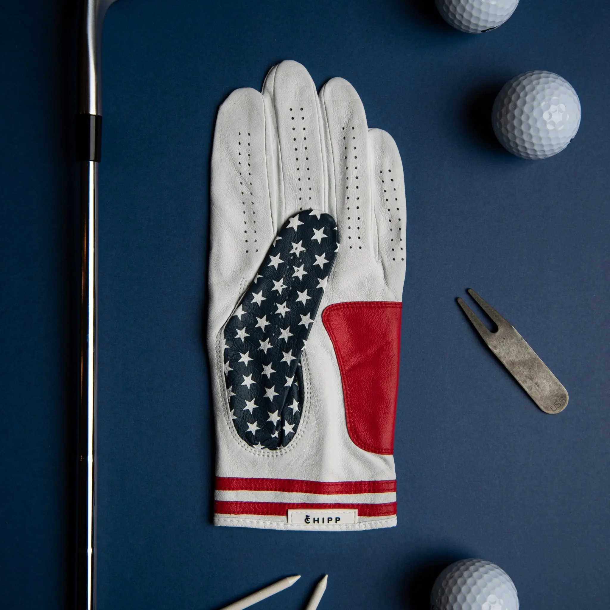 "Stars & Stripes" Golf Glove | Premium Cabretta Leather | Men's & Women's Golf Accessory | Breathable, Durable, Comfortable