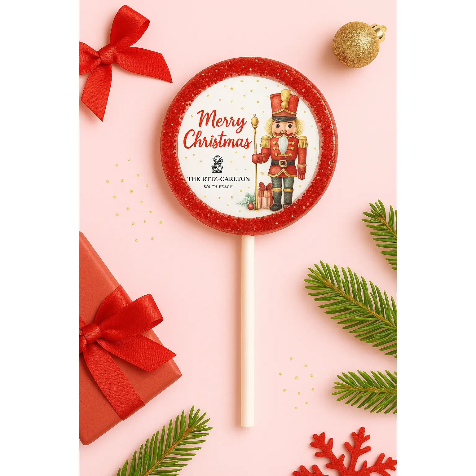 Holiday Corporate Gifts: Custom Logo Lollipops (Christmas)