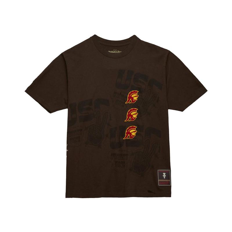 Travis Scott x Mitchell & Ness USC Trojans Seal T-Shirt Brown