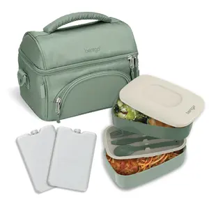 Bentgo® Deluxe 4-Piece Lunch Set - Includes Lunch Bag, Lunch Box, and Ice Packs Food Container