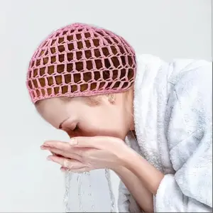 Pack of 4 Dominican Tubi Doobie Sleep Hair Wrap Net Cap for Sleeping and Protecting Flawless Smooth Hair