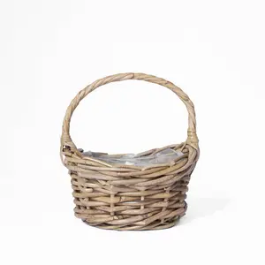 Traditional Rattan Flower Girl Basket
