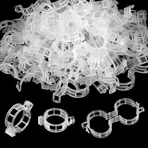 100 Pcs Plastic Trellis Plant Support Clips for Support, Grape and Tomato Vine, Vegetables Plants, Garden Clips to Grow Upright Makes Plants Healthier