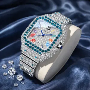Luxury Men's Moissanite Diamond Watch | 42mm Iced Out Quartz Waterproof Wrist Watch | Hip Hop Fashion Watch