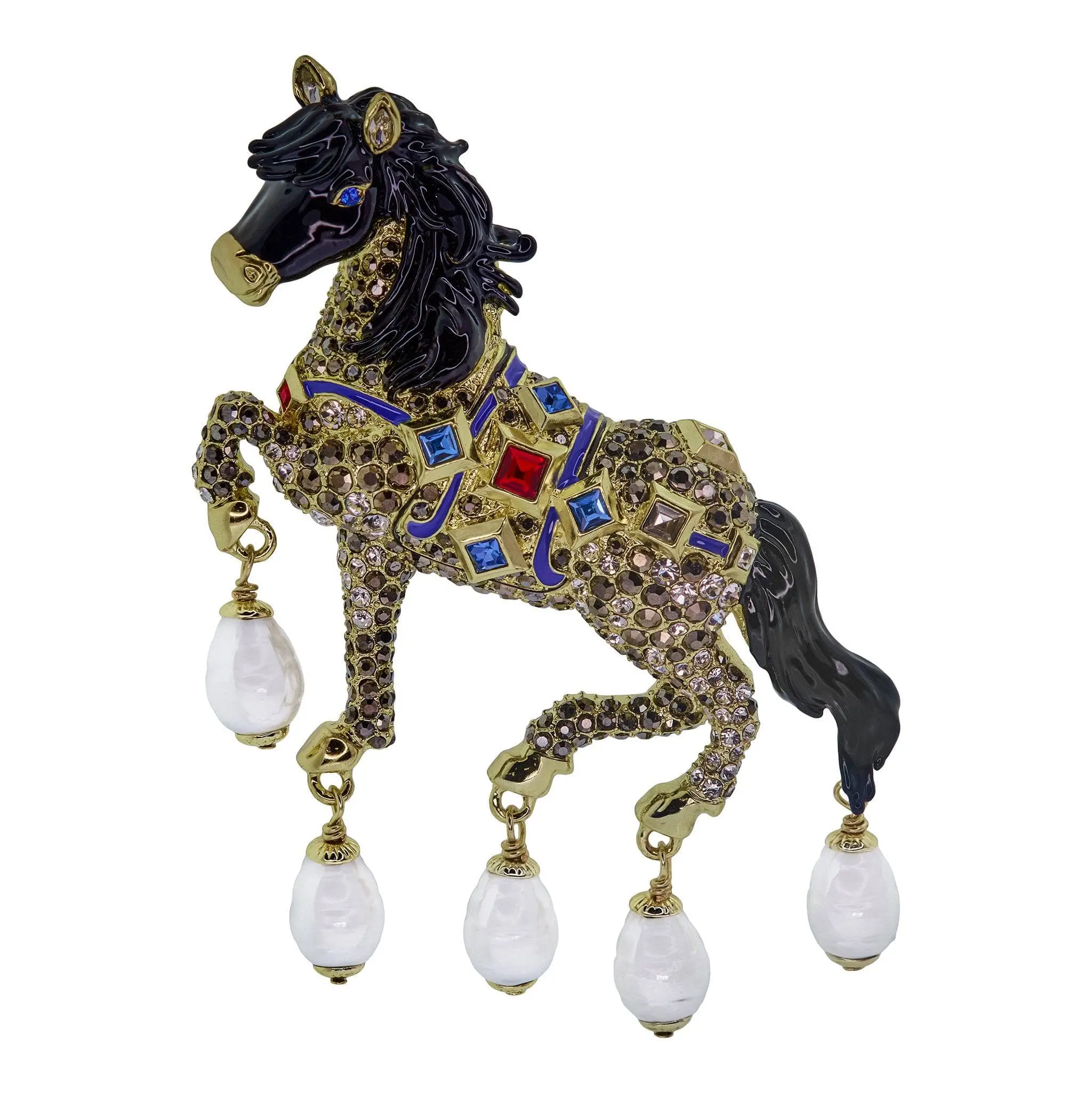 Heidi Daus®"Fanciful Filly" Crystal & Enamel Horse Brooch