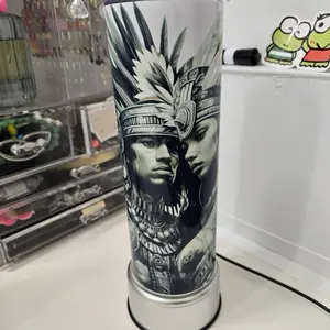Gerrero Azteca Tumbler 20oz - Unique Design with Native American Artwork and Decorative Elements - Drinkware, Bottle