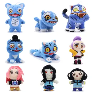 K-Pop Style Demon Hunter Girl Plush Toy | Cute Cartoon Idol Doll for young people