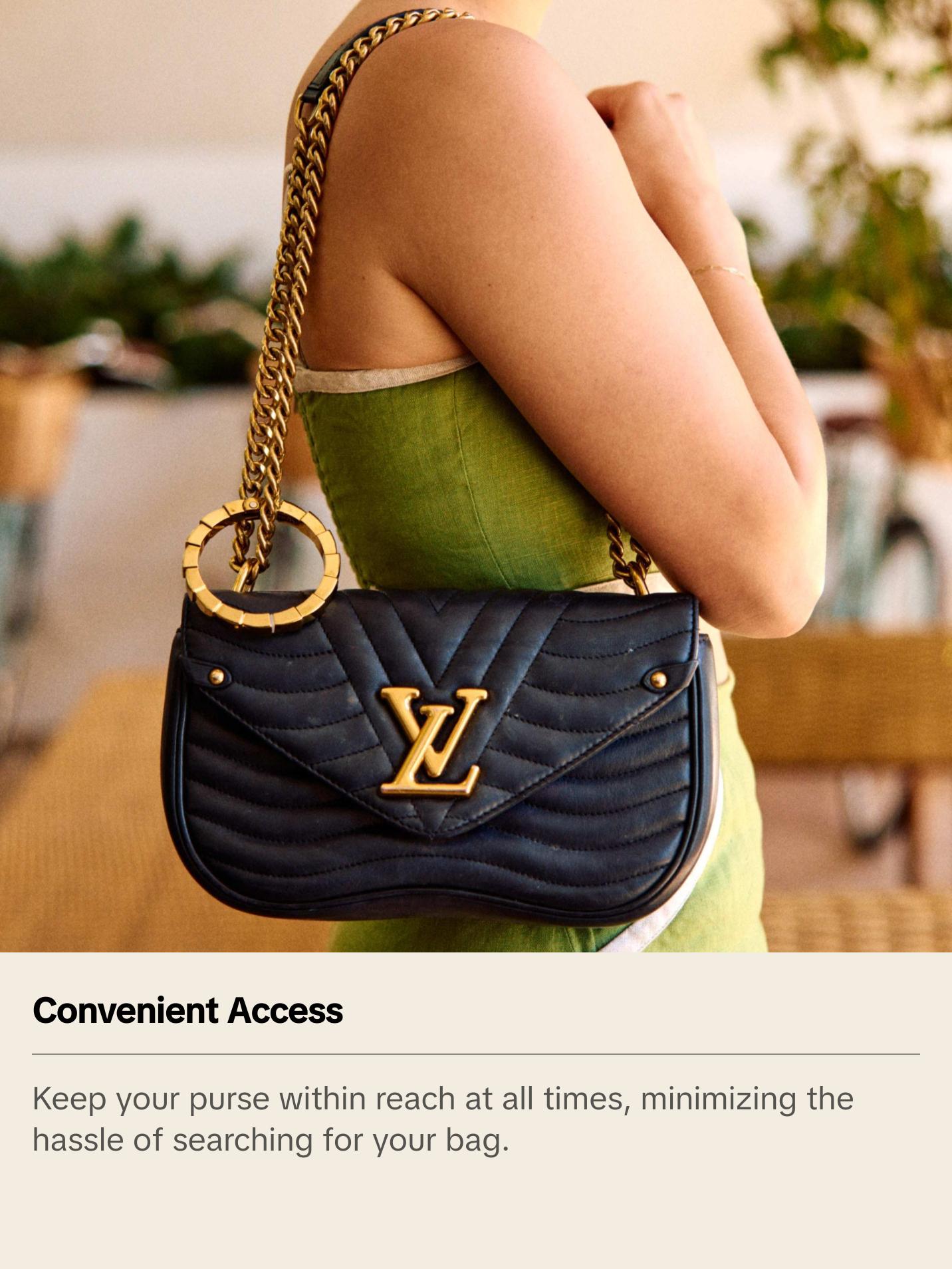 Divina Gold Attaché Purse Bag Hanger - Purse Hook for Table, Luxury Accessory to Any Handbag