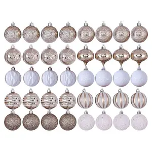 40 Pcs Christmas Ball Ornaments for Xmas Christmas Tree, Shatterproof Hanging Ball for Party Outdoor Decorations, DIY Craft Creations and Office Celebrations, Christmas Tree Balls Ornaments, Christmas Ball Ornaments for Christmas Tree