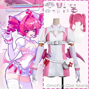 Sexy Pink Nun Dress Demon Wings Kawaii  Lingeries Jirai Kei Girls Anime Dash Game Buro Cosplay Halloween Christmas Party Cos