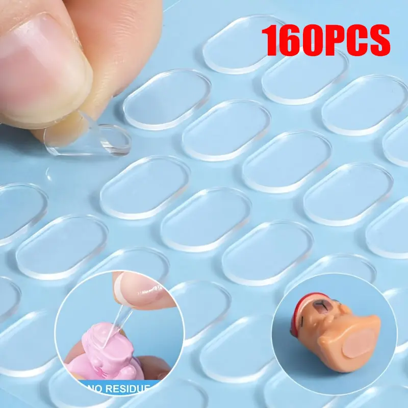 160pcs Dual-Sided Removable Adhesive Putty, Transparent Museum-Grade Museum Quality Strong Hold Sticky Sheets, Ideal for Walls, Wall Art, Wall Displays, Statues, Posters, No Residue